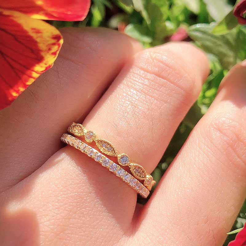 1.2 Carat Round Cut Diamond Wedding Band - Sterling Silver