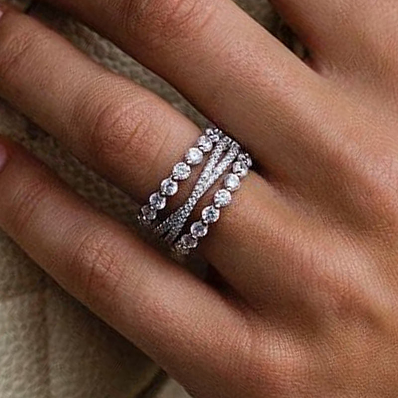 Timeless Love Wedding Band - 3.5Ct Simulated Diamond, Sterling Silver