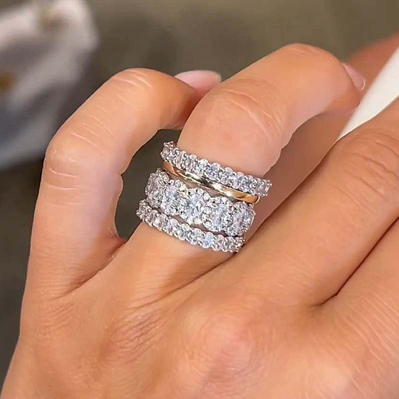 Eternal Love Wedding Band - 9.5Ct Simulated Diamonds, Sterling Silver