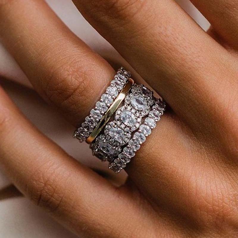 Eternal Love Wedding Band - 9.5Ct Simulated Diamonds, Sterling Silver