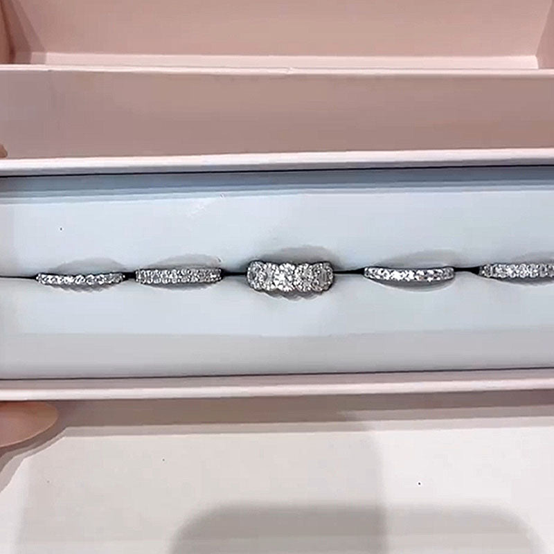 Eternal Love Wedding Band - 925 Silver, 8.6ct Simulated Diamonds