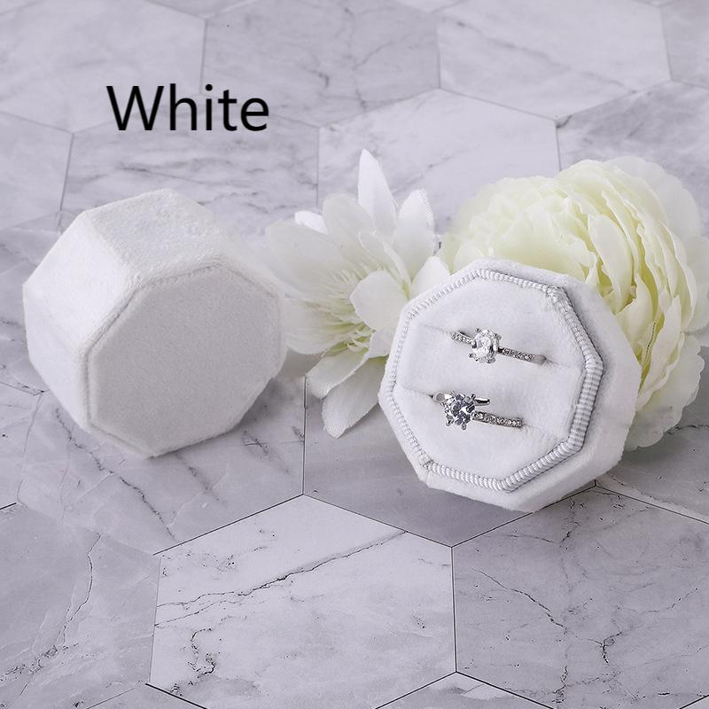 Octagonal flannel jewelry box Premium ring box