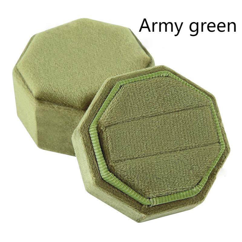 Octagonal flannel jewelry box Premium ring box
