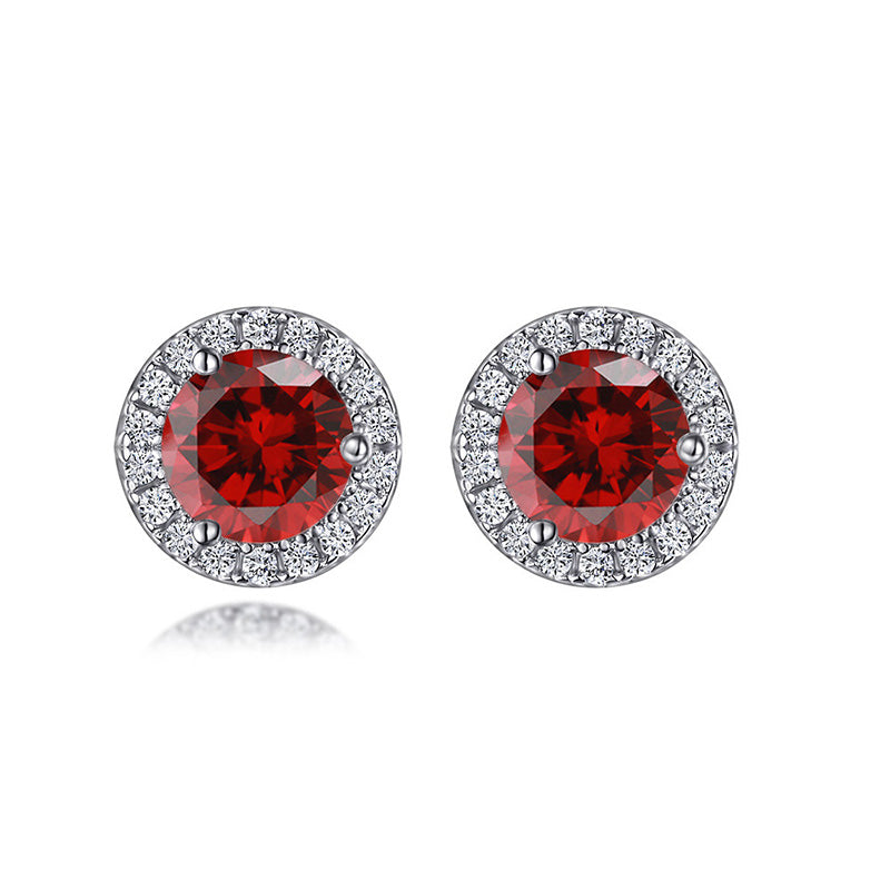 Luxury 925 Silver Sona Diamond Earrings - 0.8ct Multi-Gem