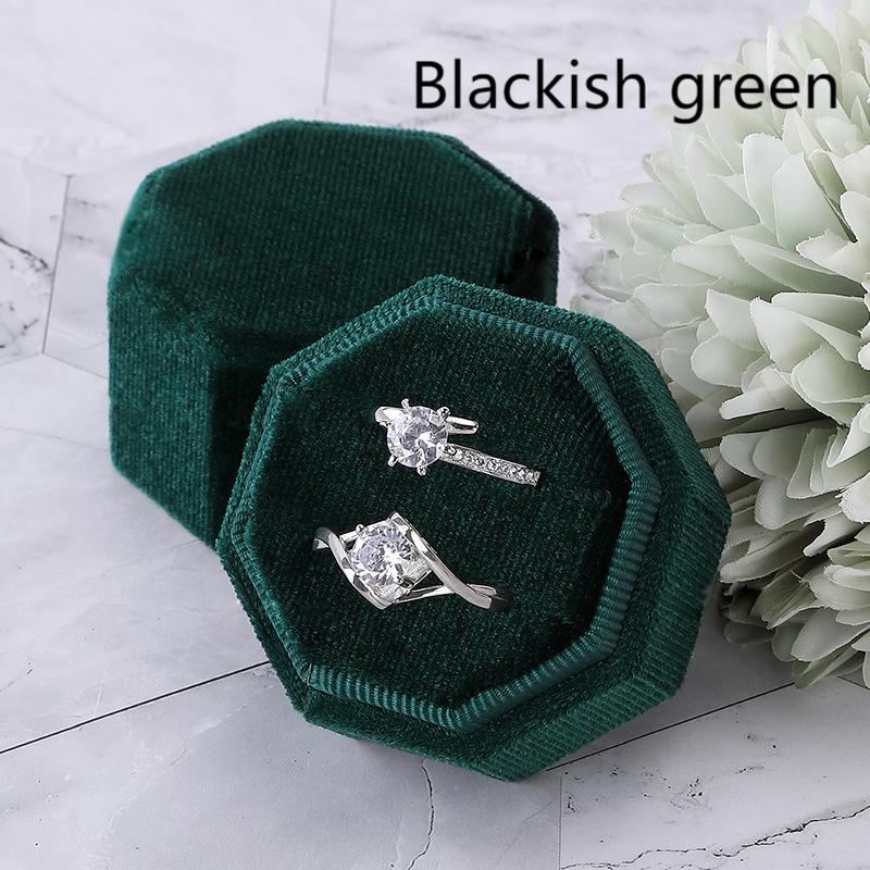 Octagonal flannel jewelry box Premium ring box