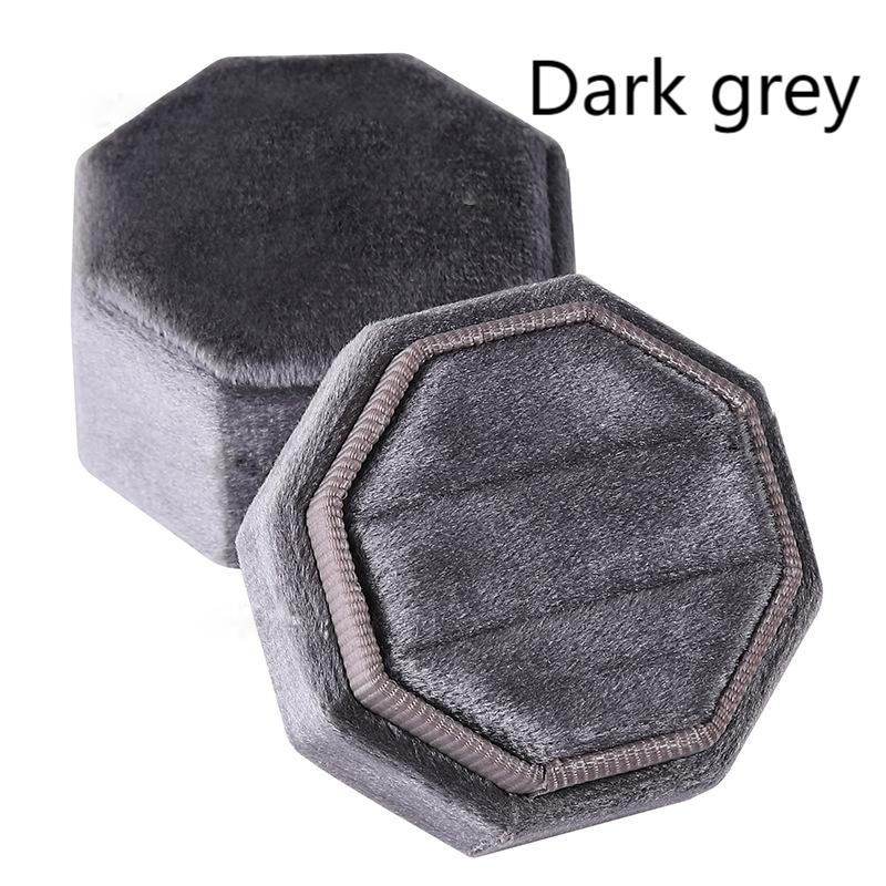 Octagonal flannel jewelry box Premium ring box