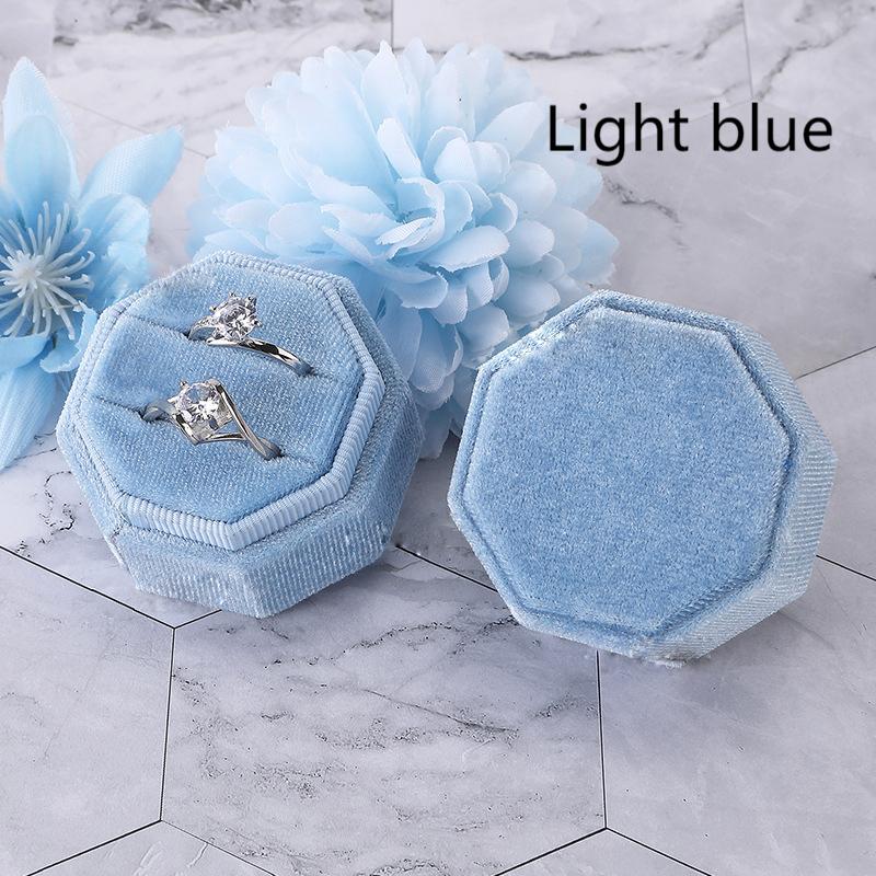 Octagonal flannel jewelry box Premium ring box