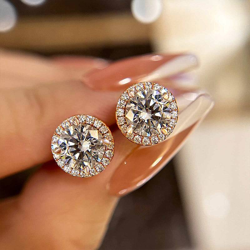 1.25 Carat Round Simulated Diamond Earrings in Sterling Silver