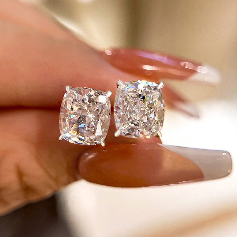 925 Sterling Silver Jewelry Set with Simulated Diamonds, 18K White Gold Plated