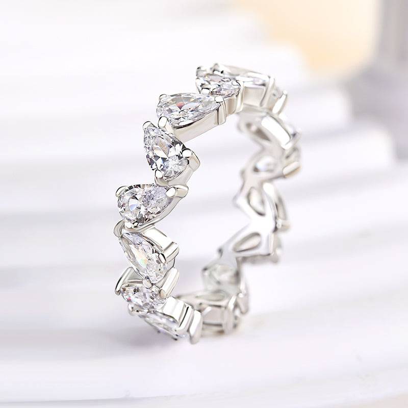 Unique Full Pear Cut Women's Wedding Band
