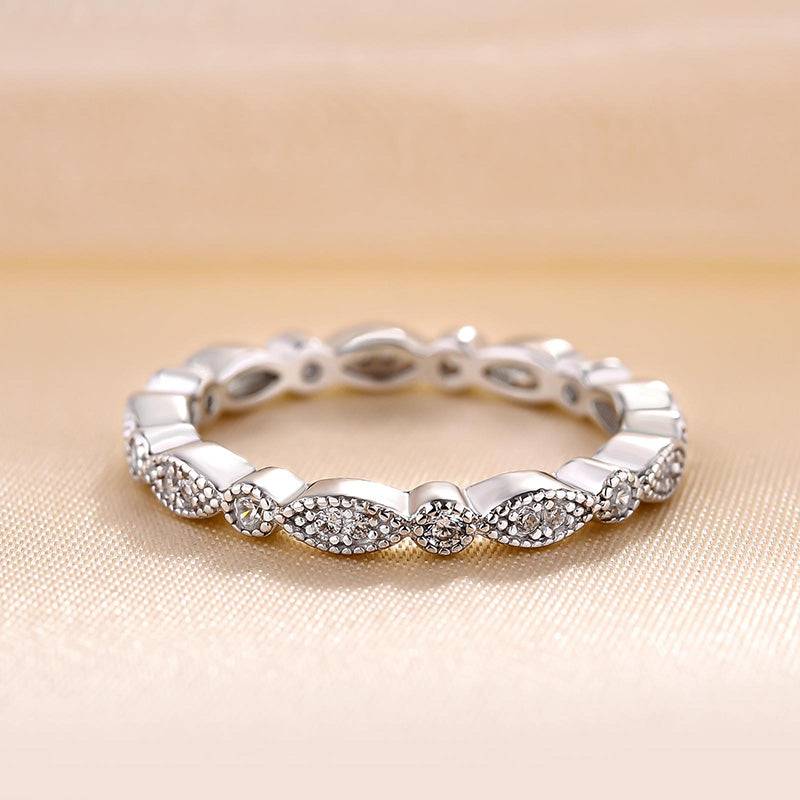 925 Silver Tri-Tone 0.5ct Sona Diamond Wedding Band