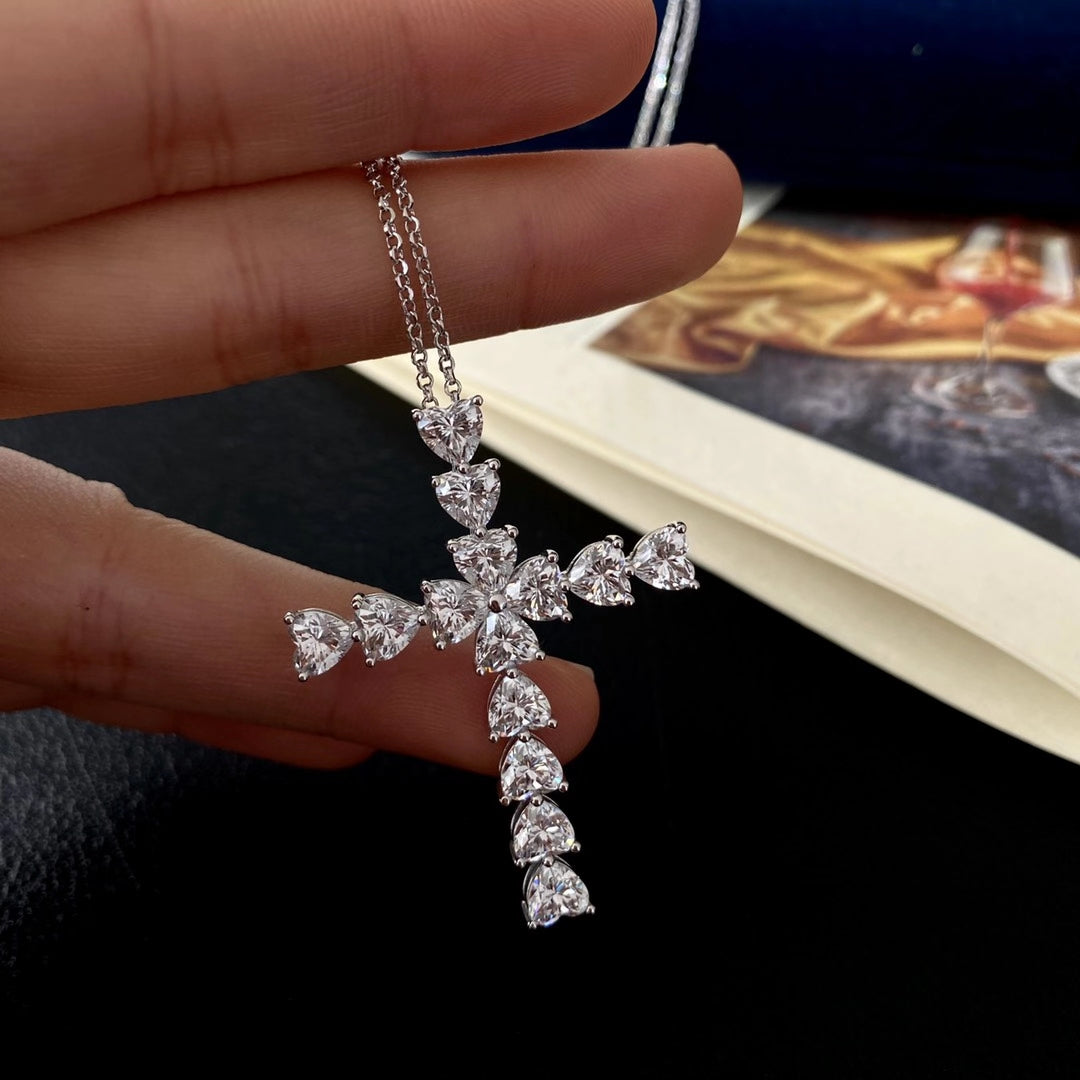 Heart-Cut Simulated Diamond Necklace for Everlasting Love