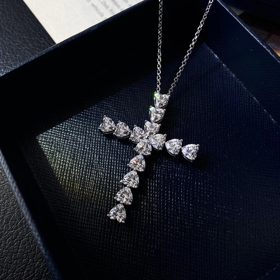 Heart-Cut Simulated Diamond Necklace for Everlasting Love