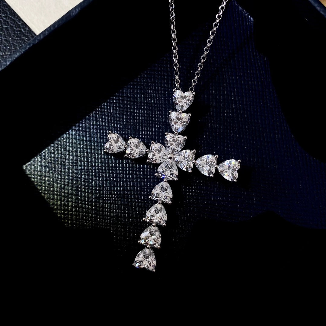 Heart-Cut Simulated Diamond Necklace for Everlasting Love