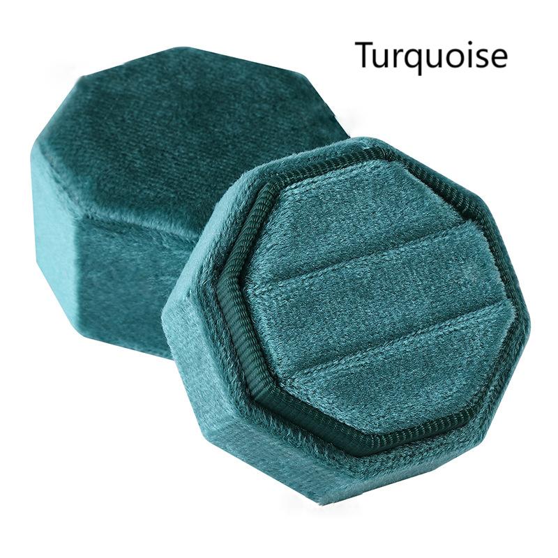 Octagonal flannel jewelry box Premium ring box