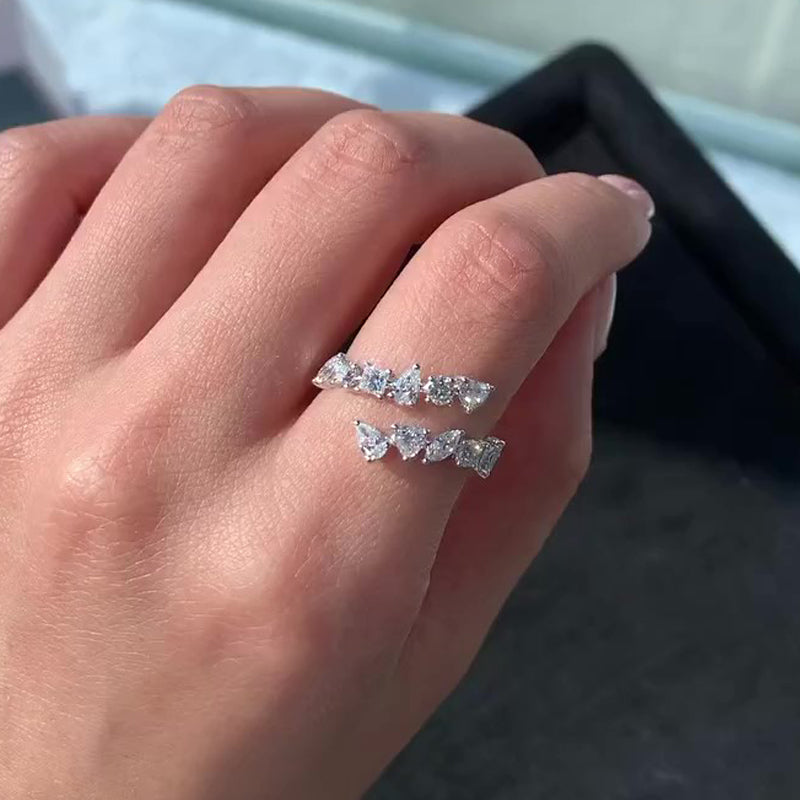 2.8Ct Mixed Cut Wedding Band - 925 Silver White Gold Plated