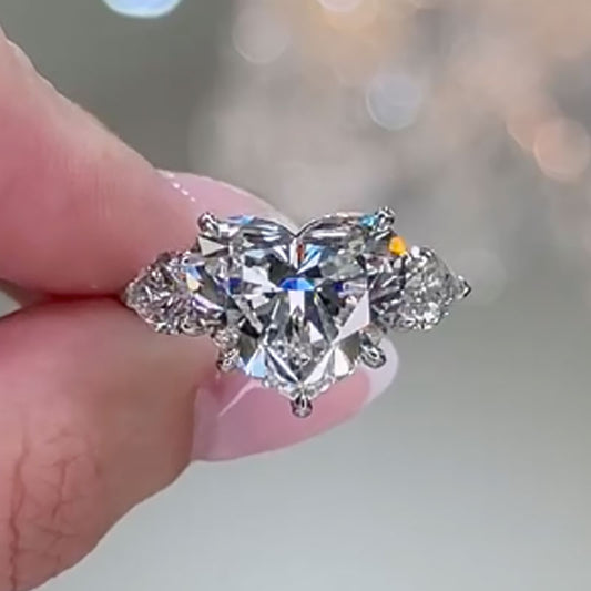 5.5 Carat Heart Cut Diamond Engagement Ring