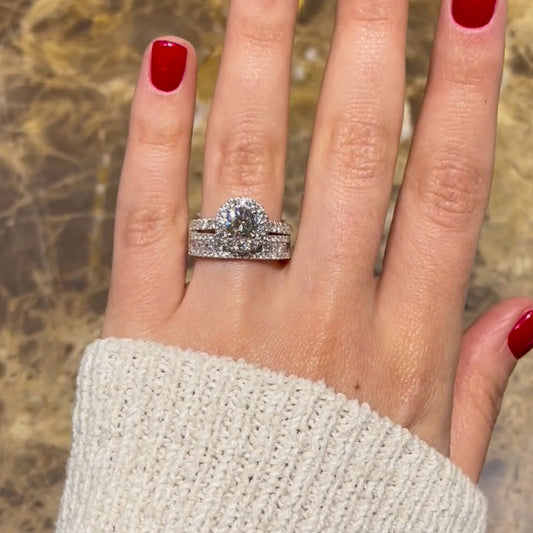 2.0CT Round Cut Diamond Ring with 2.0CT Band