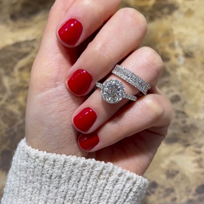 2.0CT Round Cut Diamond Ring with 2.0CT Band