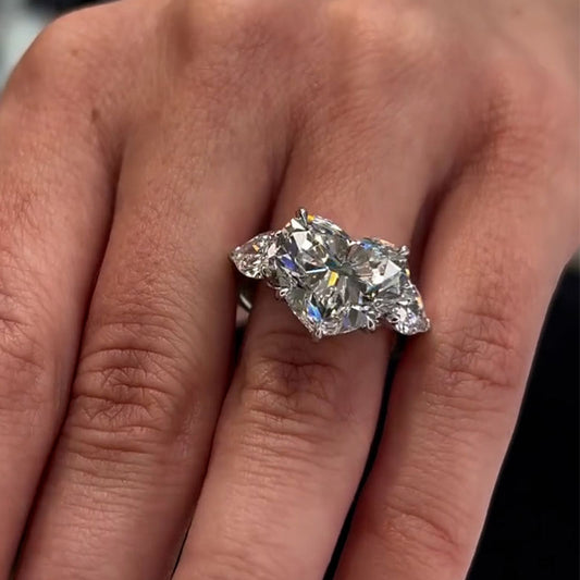 5.5 Carat Heart Cut Diamond Engagement Ring