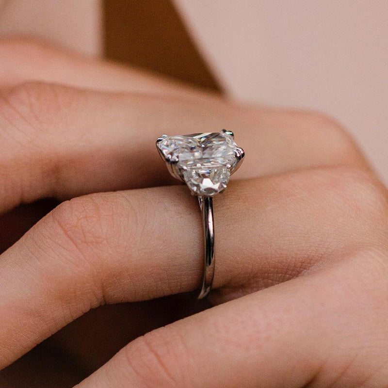 5 Carat Radiant Cut Three Stone Engagement Ring