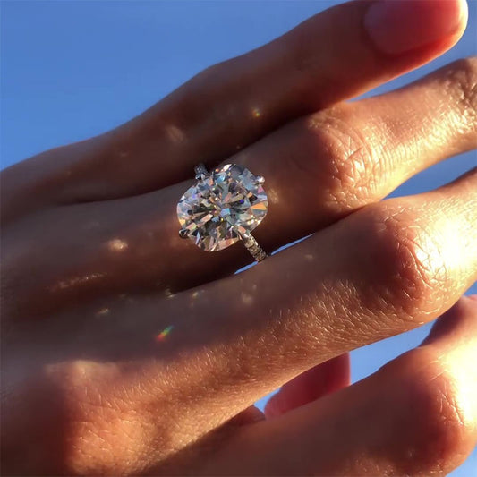 Elegant 6.0Ct Cushion Cut Simulated Diamond Engagement Ring