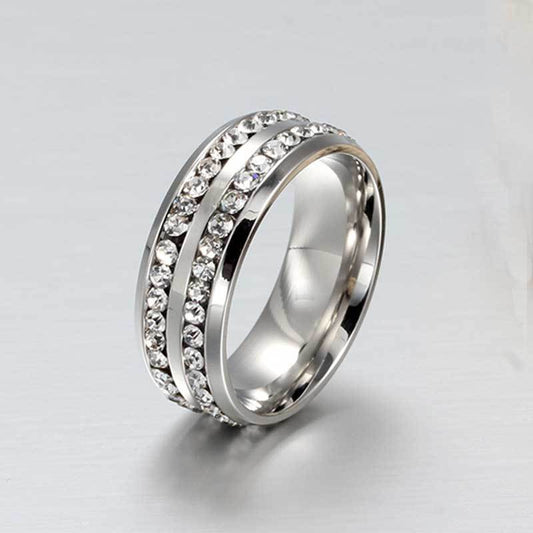 925 Silver Three-Tone 1ct Sona Diamond Men's Wedding Band