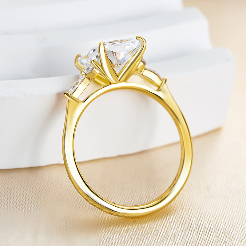 3.5 Carat Radiant Cut Diamond Marquise Halo Ring