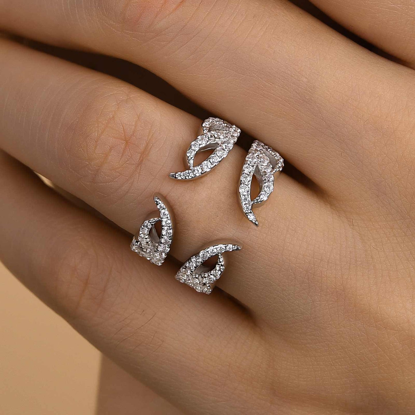 925 Silver White Gold Plated 0.25ct G-White Diamond Band