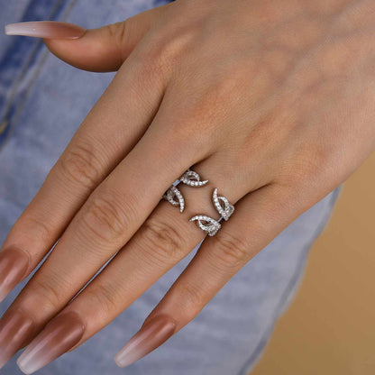 925 Silver White Gold Plated 0.25ct G-White Diamond Band