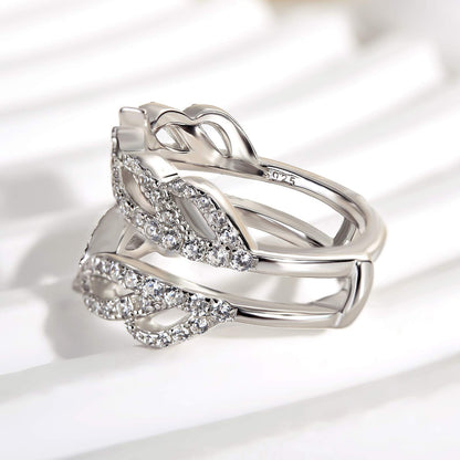 925 Silver White Gold Plated 0.25ct G-White Diamond Band