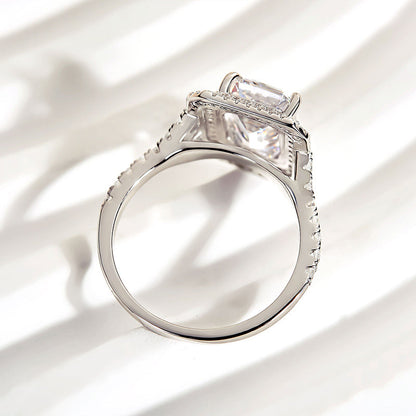 3.0 Carat Emerald Cut Halo Engagement Ring