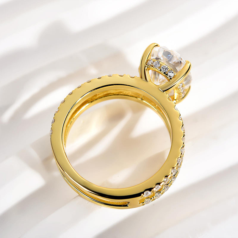 4.0 Carat Oval Cut Split Band Diamond Ring