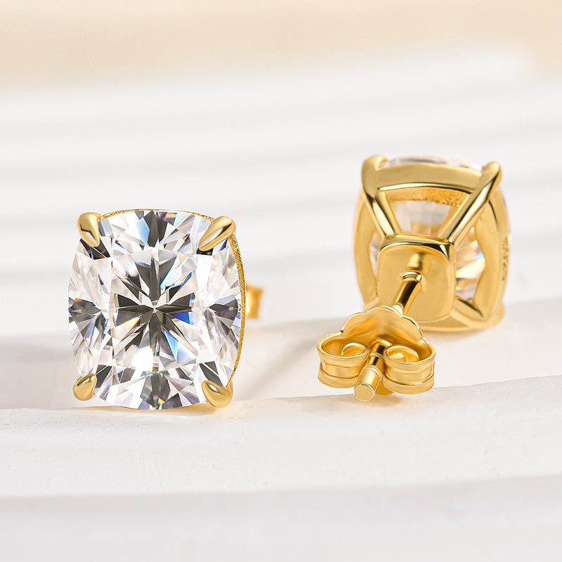 2Ct Cushion Cut Moissanite Earrings 925 Silver
