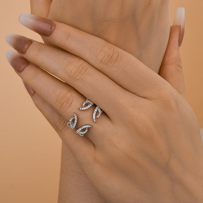 925 Silver White Gold Plated 0.25ct G-White Diamond Band
