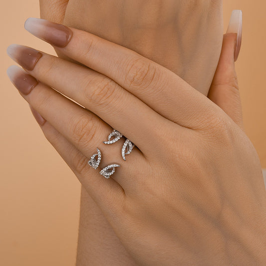 925 Silver White Gold Plated 0.25ct G-White Diamond Band