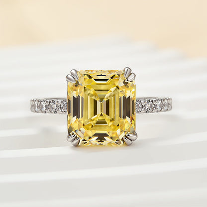 Aurogem Noble 4.5Ct Asscher Cut Engagement Ring