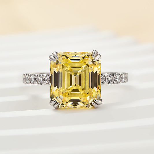 Aurogem Noble 4.5Ct Asscher Cut Engagement Ring