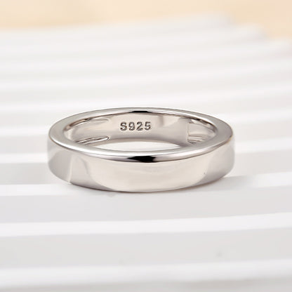 4mm 925 Sterling Silver Dual-Tone Gold Plated Band