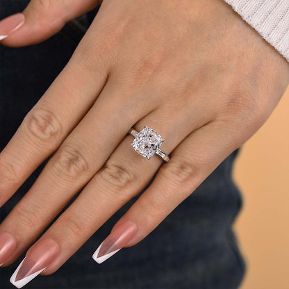 4.5 Carat Cushion Cut Diamond Halo Ring