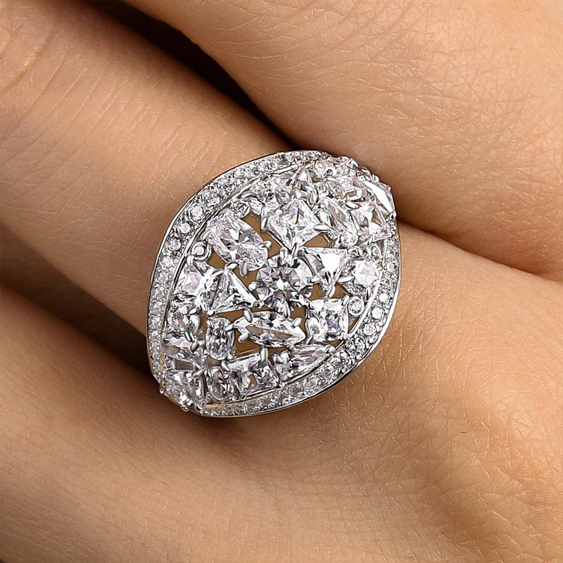 8.0Ct Mixed Cut Simulated Diamond Eternity Band