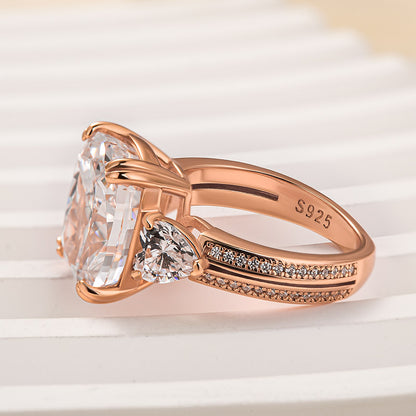 7Ct Cushion Cut Engagement Ring 925 Silver Three Gold Options