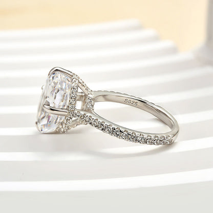 Elegant 6.0Ct Cushion Cut Simulated Diamond Engagement Ring