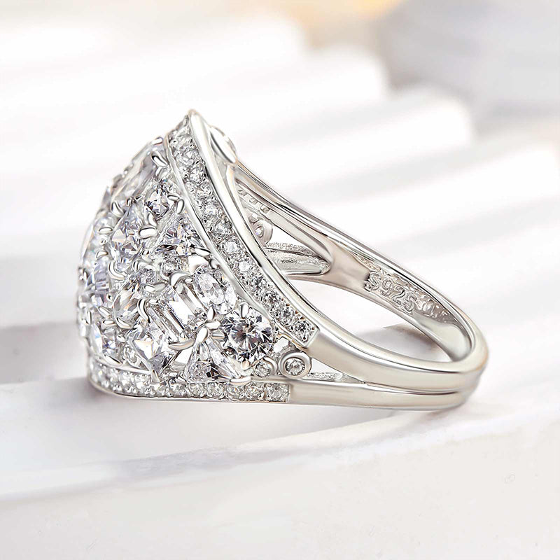 8.0Ct Mixed Cut Simulated Diamond Eternity Band