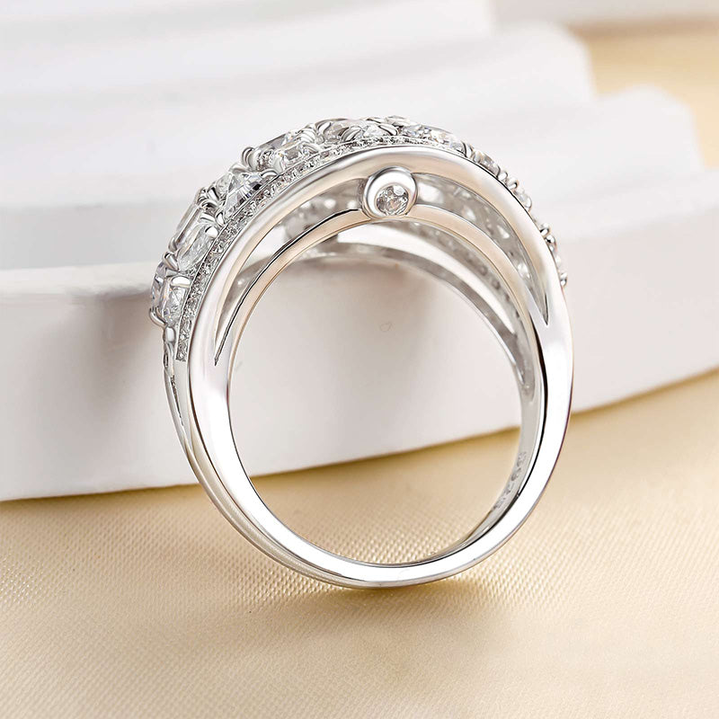 8.0Ct Mixed Cut Simulated Diamond Eternity Band