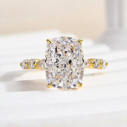 5.0 Carat Crushed Ice Cushion Cut Diamond Ring