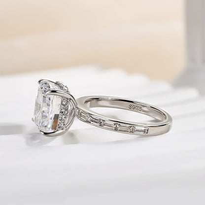 4.5 Carat Cushion Cut Diamond Halo Ring