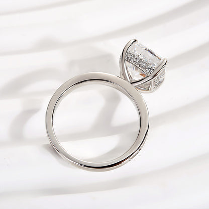 4.5 Carat Cushion Cut Diamond Halo Ring