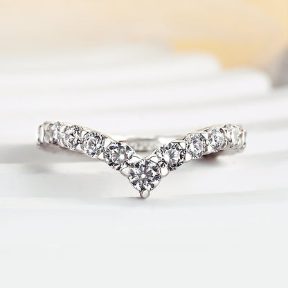 925 Silver White Gold Plated 1.7ct Sona Diamond Band