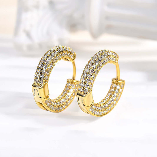 1Ct Round Cut Diamond Ring 925 Silver Yellow Gold